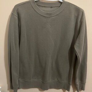Pale Green Plain Crewneck Sweater